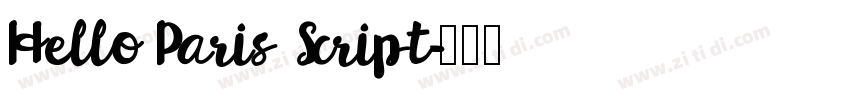 Hello Paris Script字体转换